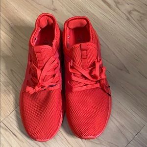 Red sneakers